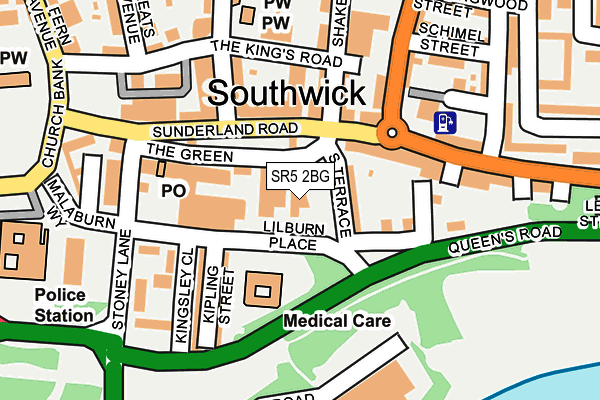 SR5 2BG map - OS OpenMap – Local (Ordnance Survey)