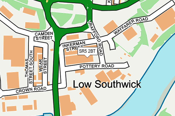 SR5 2BT map - OS OpenMap – Local (Ordnance Survey)