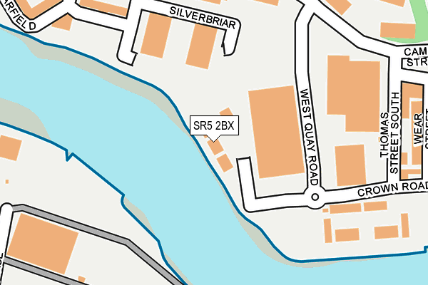 SR5 2BX map - OS OpenMap – Local (Ordnance Survey)