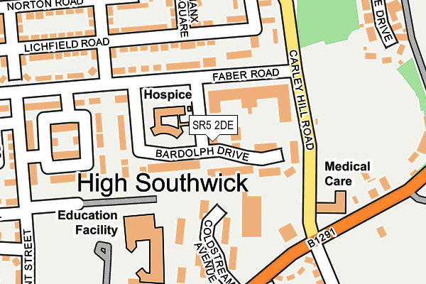 SR5 2DE map - OS OpenMap – Local (Ordnance Survey)