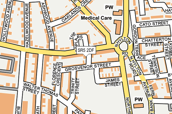 SR5 2DF map - OS OpenMap – Local (Ordnance Survey)