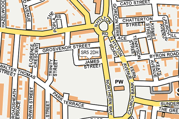 SR5 2DH map - OS OpenMap – Local (Ordnance Survey)