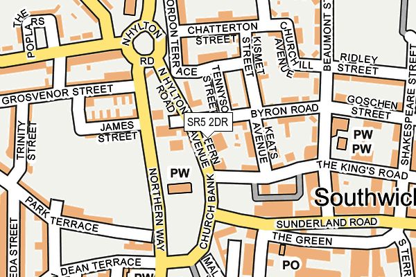 SR5 2DR map - OS OpenMap – Local (Ordnance Survey)
