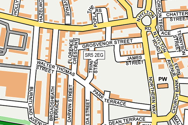 SR5 2EG map - OS OpenMap – Local (Ordnance Survey)