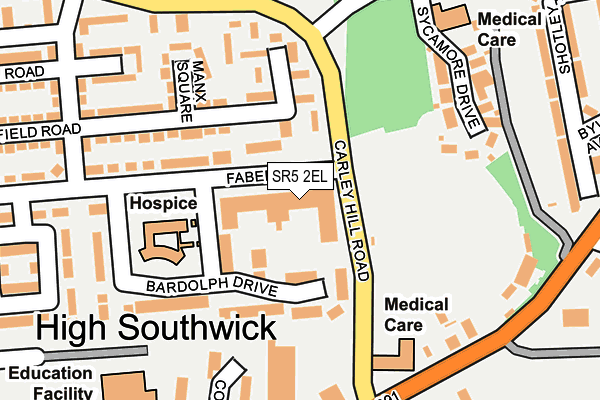 SR5 2EL map - OS OpenMap – Local (Ordnance Survey)