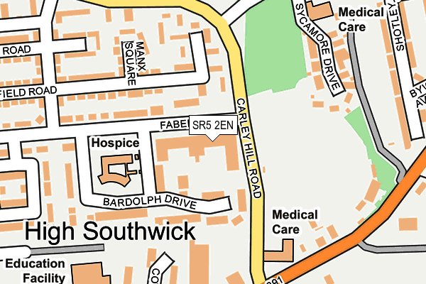 SR5 2EN map - OS OpenMap – Local (Ordnance Survey)