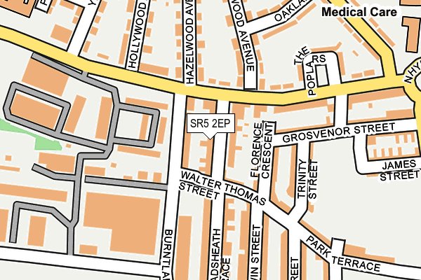 SR5 2EP map - OS OpenMap – Local (Ordnance Survey)