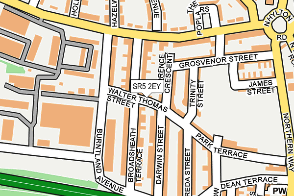SR5 2EY map - OS OpenMap – Local (Ordnance Survey)