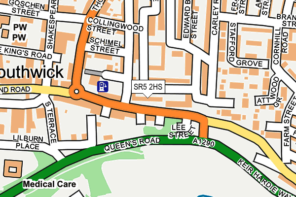SR5 2HS map - OS OpenMap – Local (Ordnance Survey)