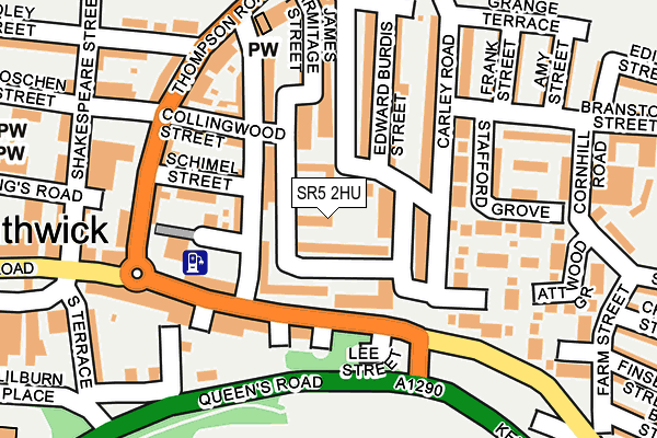 SR5 2HU map - OS OpenMap – Local (Ordnance Survey)