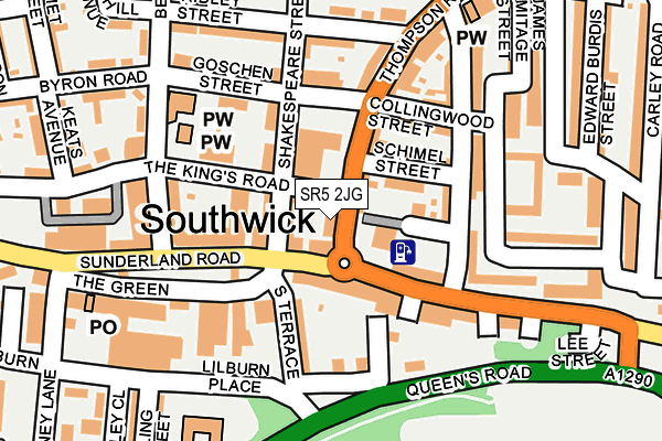 SR5 2JG map - OS OpenMap – Local (Ordnance Survey)