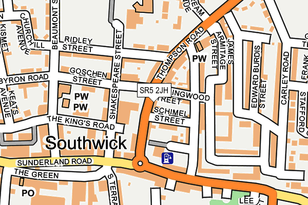 SR5 2JH map - OS OpenMap – Local (Ordnance Survey)