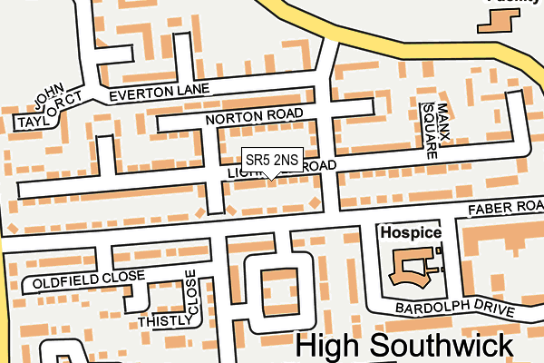 SR5 2NS map - OS OpenMap – Local (Ordnance Survey)