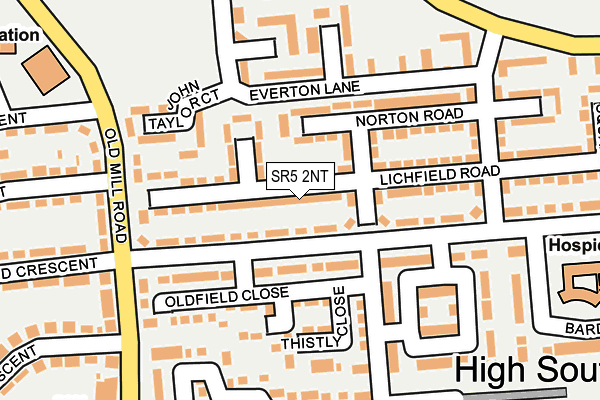 SR5 2NT map - OS OpenMap – Local (Ordnance Survey)