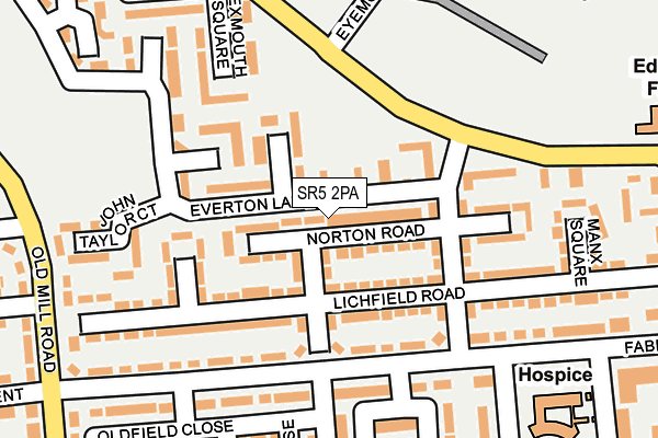 SR5 2PA map - OS OpenMap – Local (Ordnance Survey)