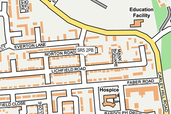 SR5 2PB map - OS OpenMap – Local (Ordnance Survey)