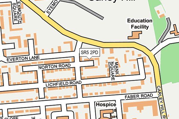 SR5 2PD map - OS OpenMap – Local (Ordnance Survey)