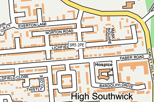 SR5 2PE map - OS OpenMap – Local (Ordnance Survey)