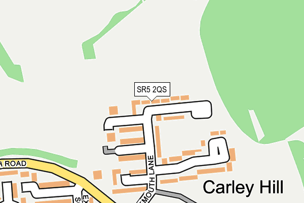 SR5 2QS map - OS OpenMap – Local (Ordnance Survey)