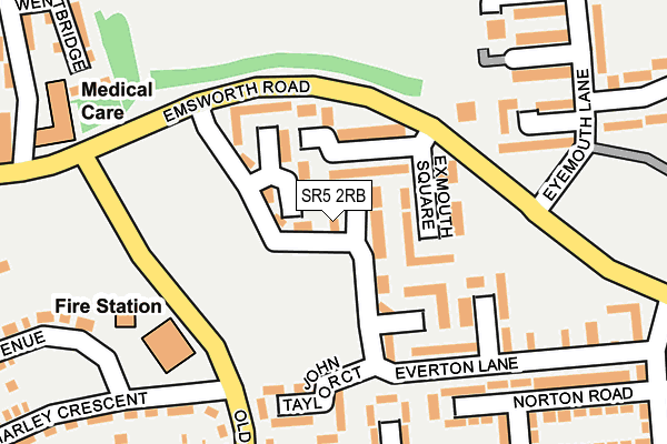 SR5 2RB map - OS OpenMap – Local (Ordnance Survey)