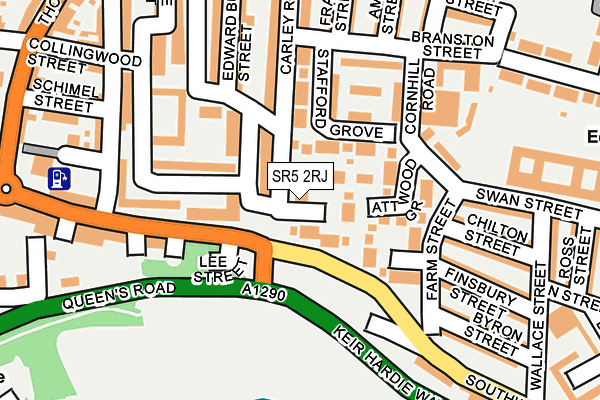 SR5 2RJ map - OS OpenMap – Local (Ordnance Survey)