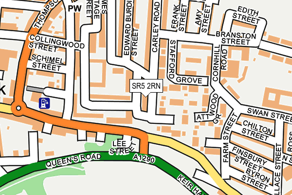 SR5 2RN map - OS OpenMap – Local (Ordnance Survey)