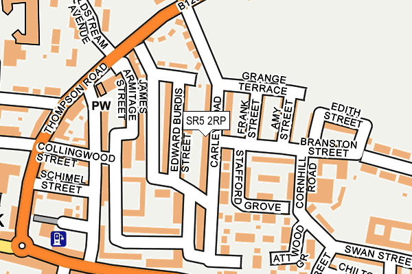 SR5 2RP map - OS OpenMap – Local (Ordnance Survey)