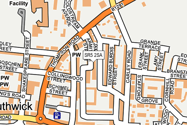 SR5 2SA map - OS OpenMap – Local (Ordnance Survey)