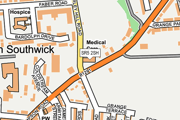 SR5 2SH map - OS OpenMap – Local (Ordnance Survey)