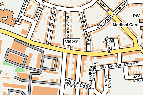 SR5 2SS map - OS OpenMap – Local (Ordnance Survey)