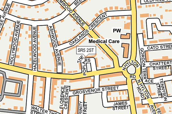 SR5 2ST map - OS OpenMap – Local (Ordnance Survey)