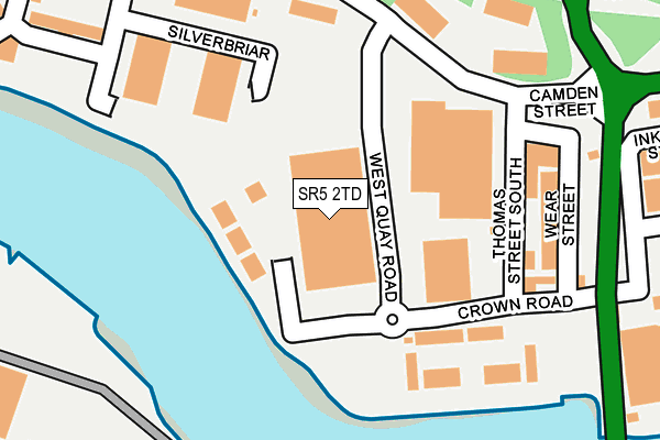 SR5 2TD map - OS OpenMap – Local (Ordnance Survey)