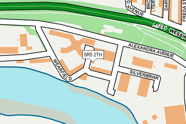 SR5 2TH map - OS OpenMap – Local (Ordnance Survey)