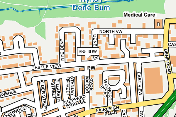 SR5 3DW map - OS OpenMap – Local (Ordnance Survey)