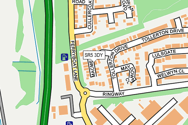 SR5 3DY map - OS OpenMap – Local (Ordnance Survey)