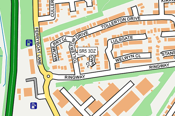 SR5 3DZ map - OS OpenMap – Local (Ordnance Survey)