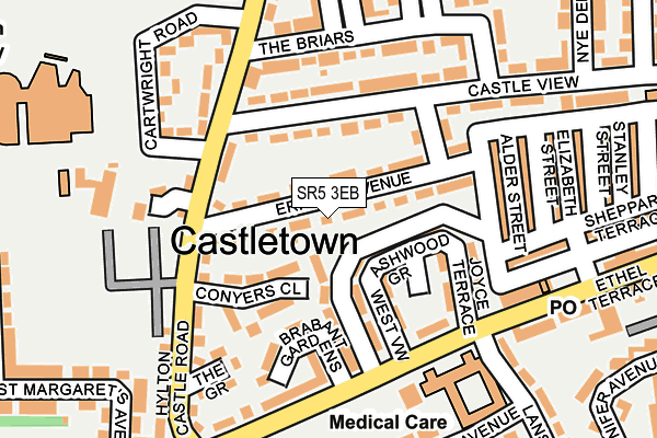 SR5 3EB map - OS OpenMap – Local (Ordnance Survey)