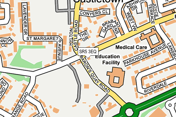 SR5 3EQ map - OS OpenMap – Local (Ordnance Survey)