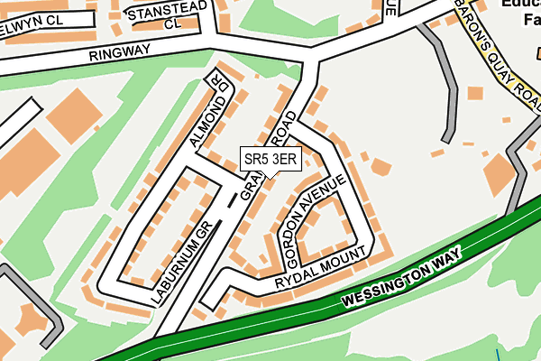 SR5 3ER map - OS OpenMap – Local (Ordnance Survey)