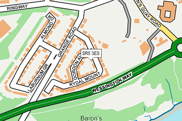 SR5 3ES map - OS OpenMap – Local (Ordnance Survey)