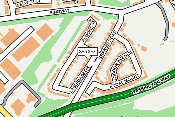 SR5 3EX map - OS OpenMap – Local (Ordnance Survey)