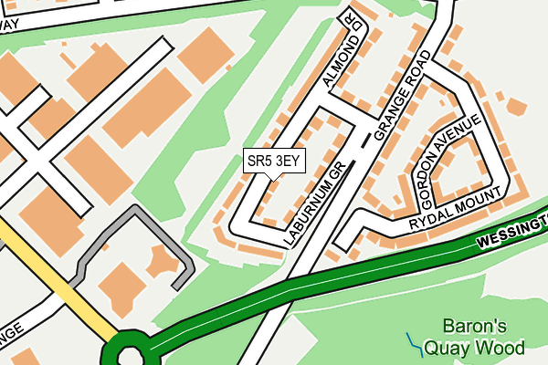 SR5 3EY map - OS OpenMap – Local (Ordnance Survey)