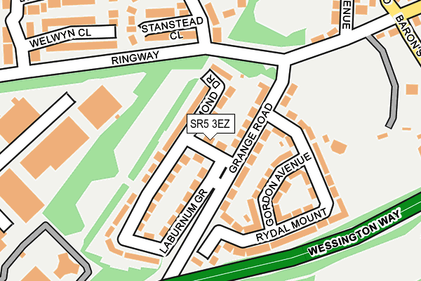 SR5 3EZ map - OS OpenMap – Local (Ordnance Survey)