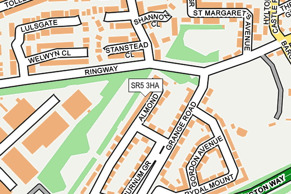 SR5 3HA map - OS OpenMap – Local (Ordnance Survey)