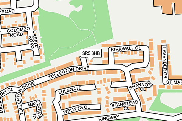 SR5 3HB map - OS OpenMap – Local (Ordnance Survey)