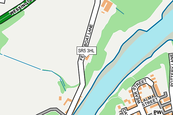 SR5 3HL map - OS OpenMap – Local (Ordnance Survey)