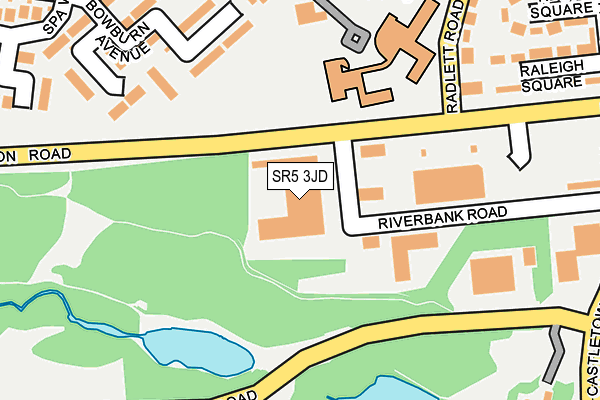 SR5 3JD map - OS OpenMap – Local (Ordnance Survey)