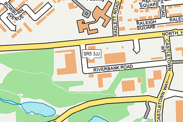 SR5 3JJ map - OS OpenMap – Local (Ordnance Survey)