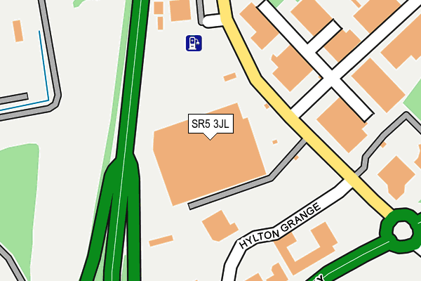 SR5 3JL map - OS OpenMap – Local (Ordnance Survey)