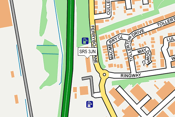 SR5 3JN map - OS OpenMap – Local (Ordnance Survey)